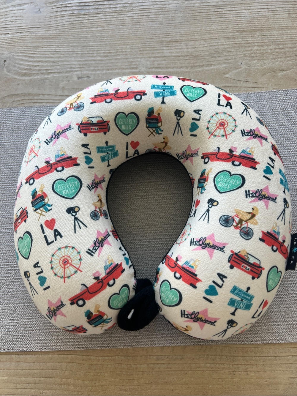 Travel Pillow Neck Pillow Los Angeles LA print